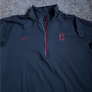Nike Q-Zip Pullover Shirt XL Womens Stanford Cardinal Gray